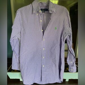 Polo, purple and white gingham